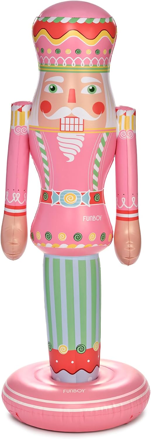 FUNBOY Pink5 Ft Inflatable Nutcracker, Outdoor Christmas Yard Decor / Indoor/Outdoor, Holiday Decoration,