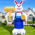 12FT Easter Bunny Inflatable with LED Lights, Outdoor Yard Decoration
