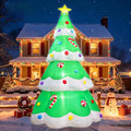 12FT Christmas Inflatable Decorations, Large Lighted Christmas Tree with LED Lights and Star Top, Outdoor