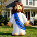 DomKom 6FT Jesus Inflatable Outdoor Decorations, Build-in LED Lights Holiday Blow Up Yard Decoration, for