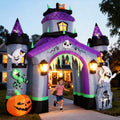 ZPISF Halloween Inflatables Giant 12.5 FT Haunted House Castle Archway Outdoor Decorations, Large Halloween